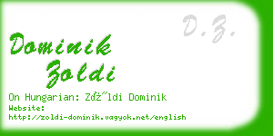 dominik zoldi business card